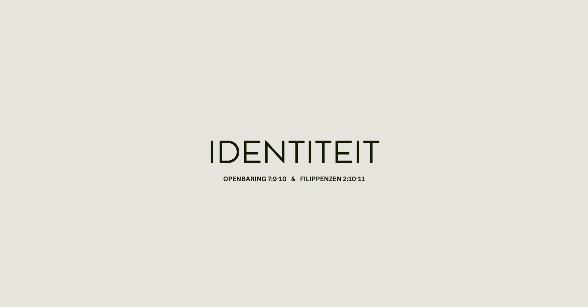Identiteit